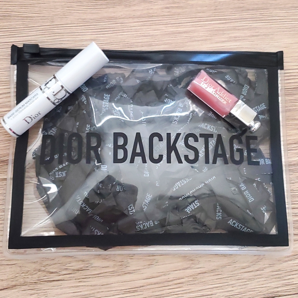New never used DIOR clear pouch bag Dior Backstage Lip Maximizer  Lash Maximizer